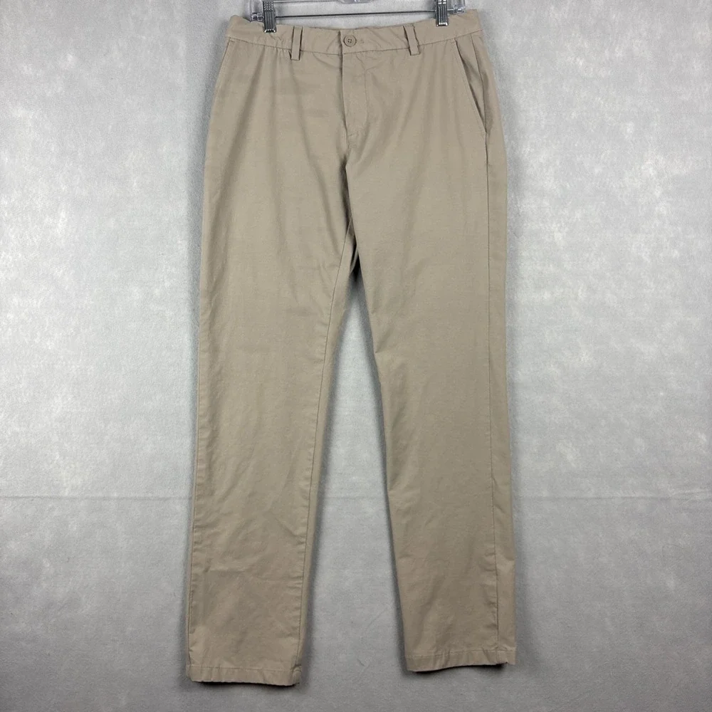 Vineyard Vines On The Go OTG Pants Mens 32x32 Beige Performance Stretch Golf
